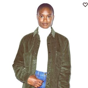 Unisex Corduroy Jacket size Medium Olive Coat